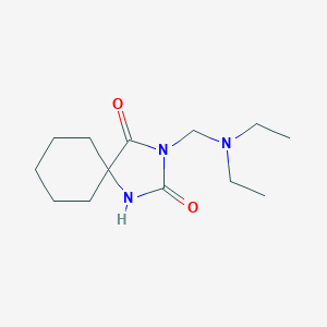 molecular formula C13H23N3O2 B084346 1,3-Diazaspiro(4.5)decane-2,4-dione, 3-((diethylamino)methyl)- CAS No. 15089-99-3