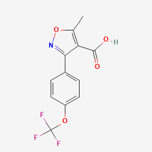molecular formula C12H8F3NO4 B8434749 5-Methyl-3-(4-(trifluoromethoxy)phenyl)isoxazol-4-carboxylic acid 