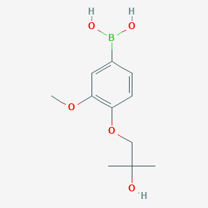 molecular formula C11H17BO5 B8434796 4-(2-Hydroxy-2-methylpropoxy)-3-methoxyphenylboronic acid 