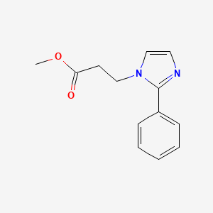 molecular formula C13H14N2O2 B8434837 Methyl 3-(2-phenyl-1H-imidazol-1-yl)propanoate 