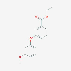 molecular formula C16H16O4 B8434871 Ethyl 3-(3-methoxyphenoxy)benzoate 