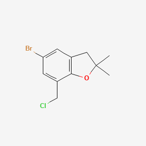 5-Bromo-7-(chloromethyl)-2,2-dimethyl-2,3-dihydrobenzofuran