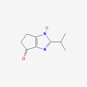 molecular formula C9H12N2O B8434983 2-(1-methylethyl)-5,6-dihydrocyclopenta[d]imidazol-4(1H)-one 