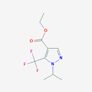 molecular formula C10H13F3N2O2 B8434984 ethyl 1-isopropyl-5-(trifluoromethyl)-1H-pyrazole-4-carboxylate 
