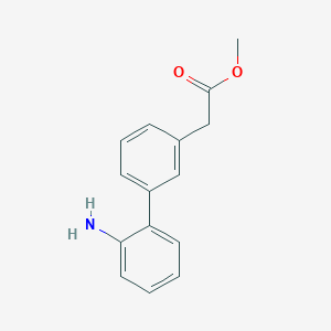molecular formula C15H15NO2 B8435076 (2'-Amino-biphenyl-3-yl)-acetic acid methyl ester 