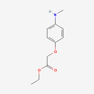 molecular formula C11H15NO3 B8435184 Ethyl 4-methylaminophenoxyacetate 