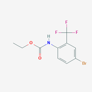 molecular formula C10H9BrF3NO2 B8435267 Ethyl 4-bromo-2-(trifluoromethyl)phenylcarbamate 