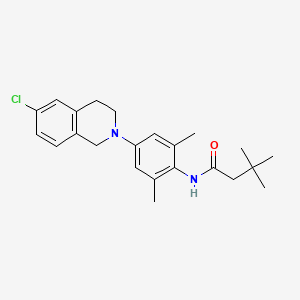 molecular formula C23H29ClN2O B8435512 N-[4-(6-Chloro-3,4-dihydro-1H-isoquinolin-2-yl)-2,6-dimethyl-phenyl]-3,3-dimethyl butanamide 