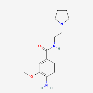 4-amino-3-methoxy-N-(2-pyrrolidin-1-ylethyl)benzamide