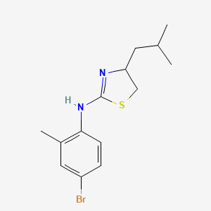molecular formula C14H19BrN2S B8435611 N-(4-bromo-2-methylphenyl)-4-(2-methylpropyl)-4,5-dihydro-1,3-thiazol-2-amine 