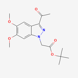 tert-butyl 2-(3-acetyl-5,6-dimethoxy-1H-indazol-1-yl)acetate