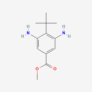 molecular formula C12H18N2O2 B8435997 Methyl 3,5-diamino-4-tert. butylbenzoate 