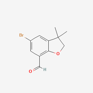 5-Bromo-3,3-dimethyl-2,3-dihydrobenzofuran-7-carbaldehyde