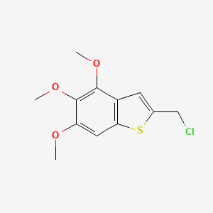 molecular formula C12H13ClO3S B8436153 2-Chloromethyl-4,5,6-trimethoxy-benzothiophene 