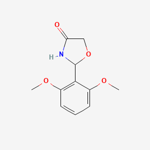 molecular formula C11H13NO4 B8436190 2-(2,6-Dimethoxy-phenyl)-oxazolidin-4-one 
