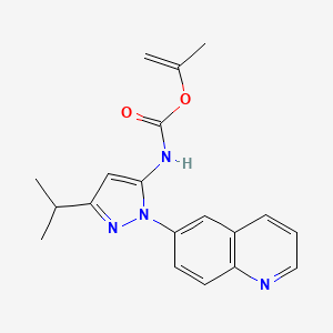 prop-1-en-2-yl 3-isopropyl-1-(quinolin-6-yl)-1H-pyrazol-5-ylcarbamate