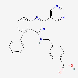 4-((5-Phenyl-2-(pyrimidin-5-yl)quinazolin-4-ylamino)methyl)benzoic acid