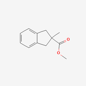 molecular formula C12H14O2 B8436339 Methyl 2-methyl-2,3-dihydro-1H-indene-2-carboxylate 