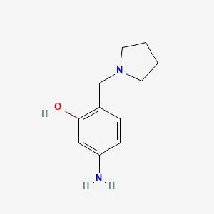 5-Amino-2-(pyrrolidin-1-ylmethyl)phenol
