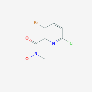 3-Bromo-6-chloro-N-methoxy-N-methylpicolinamide
