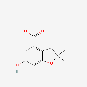 6-Hydroxy-2,2-dimethyl-2,3-dihydro-benzofuran-4-carboxylic acid methyl ester