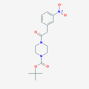molecular formula C17H23N3O5 B8436535 Tert-butyl 4-(2-(3-nitrophenyl)acetyl)piperazine-1-carboxylate 