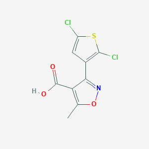molecular formula C9H5Cl2NO3S B084366 3-(2,5-Dichloro-3-thienyl)-5-methylisoxazole-4-carboxylic acid CAS No. 14346-01-1