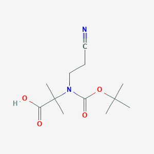 N-(tert-butoxycarbonyl)-N-(2-cyanoethyl)-2-methylalanine