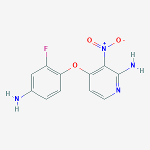 4-(4-Amino-2-fluorophenoxy)-3-nitropyridin-2-amine