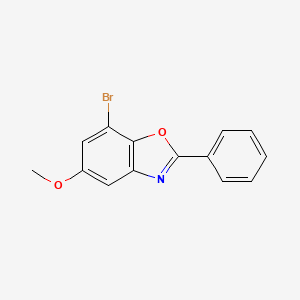 molecular formula C14H10BrNO2 B8436813 7-Bromo-5-methoxy-2-phenyl-benzooxazole 