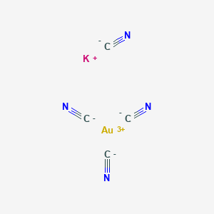 molecular formula C4AuKN4 B084369 potassium;gold(3+);tetracyanide CAS No. 14263-59-3