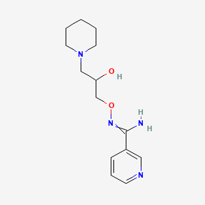 molecular formula C14H22N4O2 B8436930 N'-(2-hydroxy-3-piperidin-1-ylpropoxy)pyridine-3-carboximidamide CAS No. 66611-38-9
