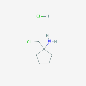 molecular formula C6H13Cl2N B8436995 1-(Chloromethyl)cyclopentan-1-amine hydrochloride 