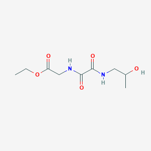 molecular formula C9H16N2O5 B8437440 Ethyl (2-((2-hydroxypropyl)amino)-2-oxoacetyl)glycinate 