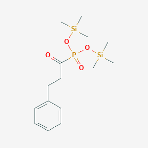 molecular formula C15H27O4PSi2 B8437550 Bis(trimethylsilyl) (3-phenylpropanoyl)phosphonate CAS No. 88767-56-0