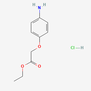 molecular formula C10H14ClNO3 B8437581 Ethyl 4-amino-phenyloxyacetate hydrochloride CAS No. 6973-42-8