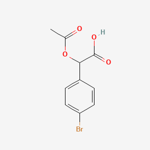 molecular formula C10H9BrO4 B8437588 Acetoxy-(4-bromo-phenyl)-acetic acid 