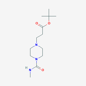 molecular formula C13H25N3O3 B8437621 Tert-butyl 3-(4-(methylcarbamoyl)piperazin-1-yl)propanoate 