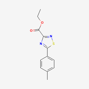 molecular formula C12H12N2O2S B8437653 Ethyl 5p-Tolyl-1,2,4-Thiadiazole-3-Carboxylate 