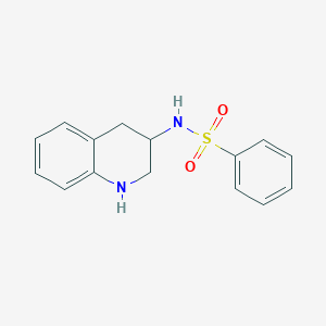 molecular formula C15H16N2O2S B8437919 N-(1,2,3,4-Tetrahydroquinolin-3-yl)-benzenesulfonamide 