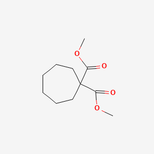 molecular formula C11H18O4 B8437922 Dimethyl cycloheptane-1,1-dicarboxylate 