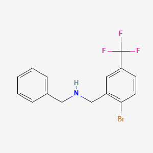 molecular formula C15H13BrF3N B8438013 Benzyl-(2-bromo-5-trifluoromethyl-benzyl)-amine 