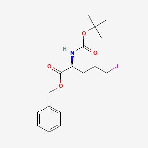 molecular formula C17H24INO4 B8438033 N-t-butoxycarbonyl-(S)-2-amino-5-iodopentanoic acid benzyl ester 