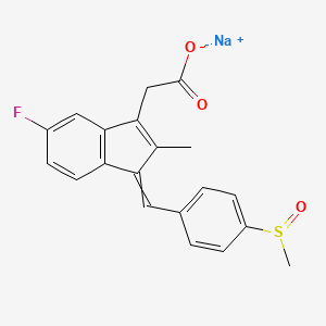 Sodium 5-fluoro-2-methyl-1-((4-(methylsulphinyl)phenyl)methylene)-1H-indene-3-acetate
