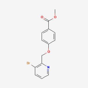 molecular formula C14H12BrNO3 B8438074 Methyl 4-((3-bromopyridin-2-yl)methoxy)benzoate CAS No. 1126370-02-2