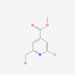 molecular formula C8H7BrClNO2 B8438075 Methyl 2-(bromomethyl)-6-chloropyridine-4-carboxylate 