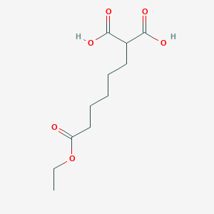 molecular formula C11H18O6 B8438176 2-(6-ethoxy-6-oxohexyl)propanedioic acid 