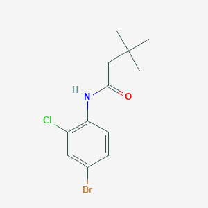 molecular formula C12H15BrClNO B8438279 N-(4-Bromo-2-chloro-phenyl)-3,3-dimethylbutanamide 