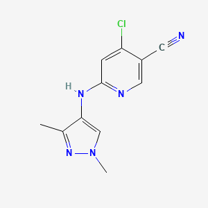 4-Chloro-6-(1,3-dimethylpyrazol-4-ylamino)pyridine-3-carbonitrile