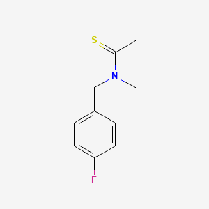 molecular formula C10H12FNS B8438342 N-4-fluorobenzyl-N-methylthioacetamide 